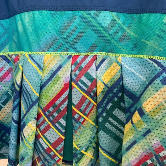 Lucky In Love Skirt Sz. L/12 Plaid Pleated Tennis Pickleball Tennis skort - Picture 2 of 13